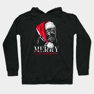 Cute Santa Pug Merry Christmas dog mom Hoodie